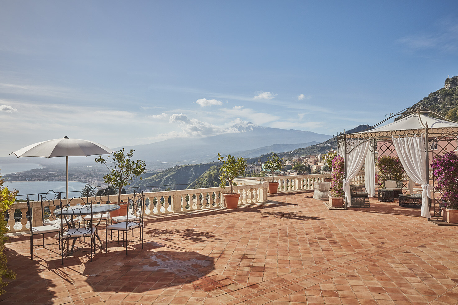 Suite terrace of Grand Hotel Timeo