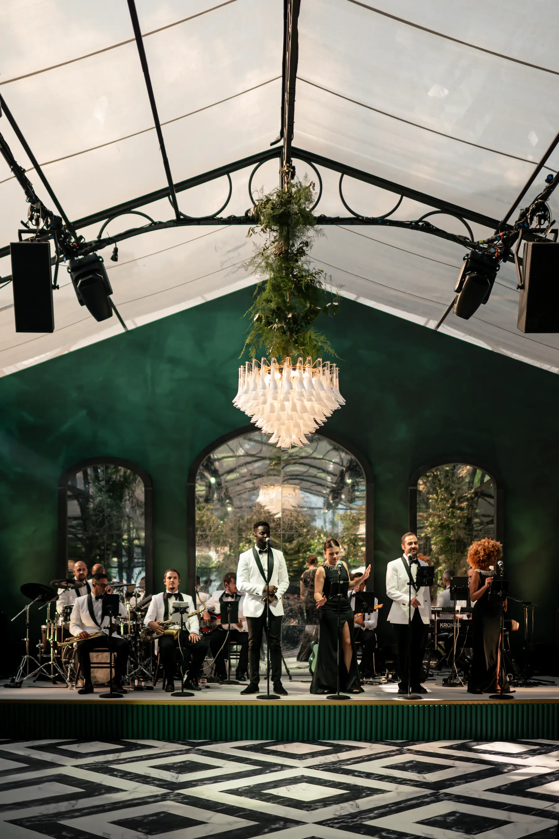 Villa Balbiano Lake Como Wedding Reception Live Music Stage