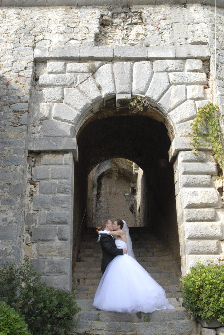 Bridal couple in Portovenere