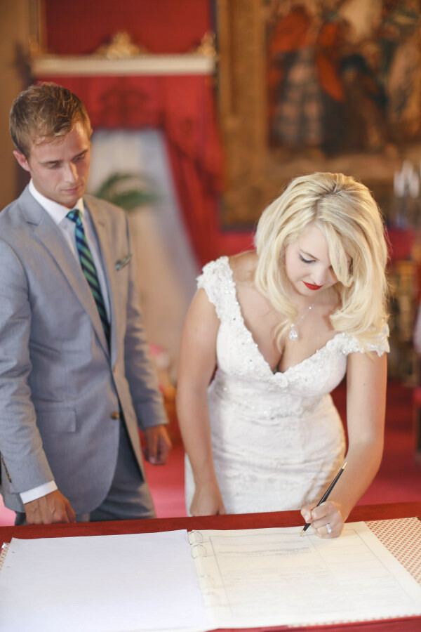 Signature of civil wedding
