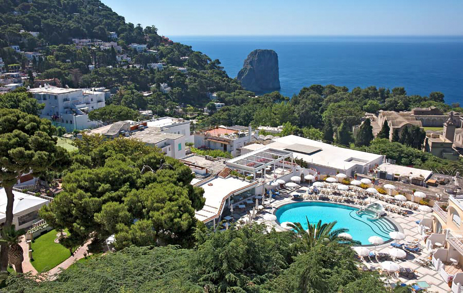 Aerial view of Hotel Quisisana