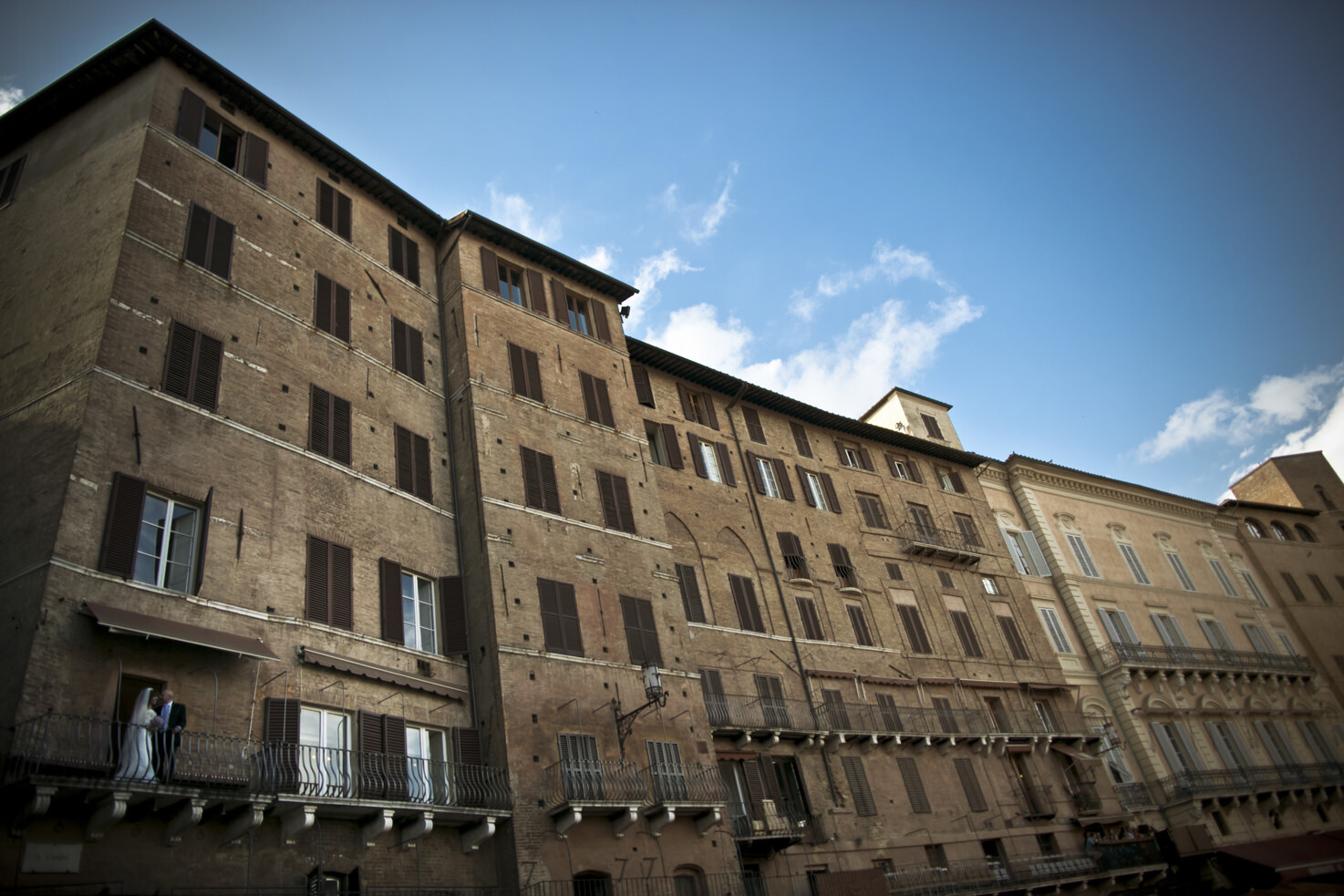 Ancient palaces in Piazza del Campo, Siena