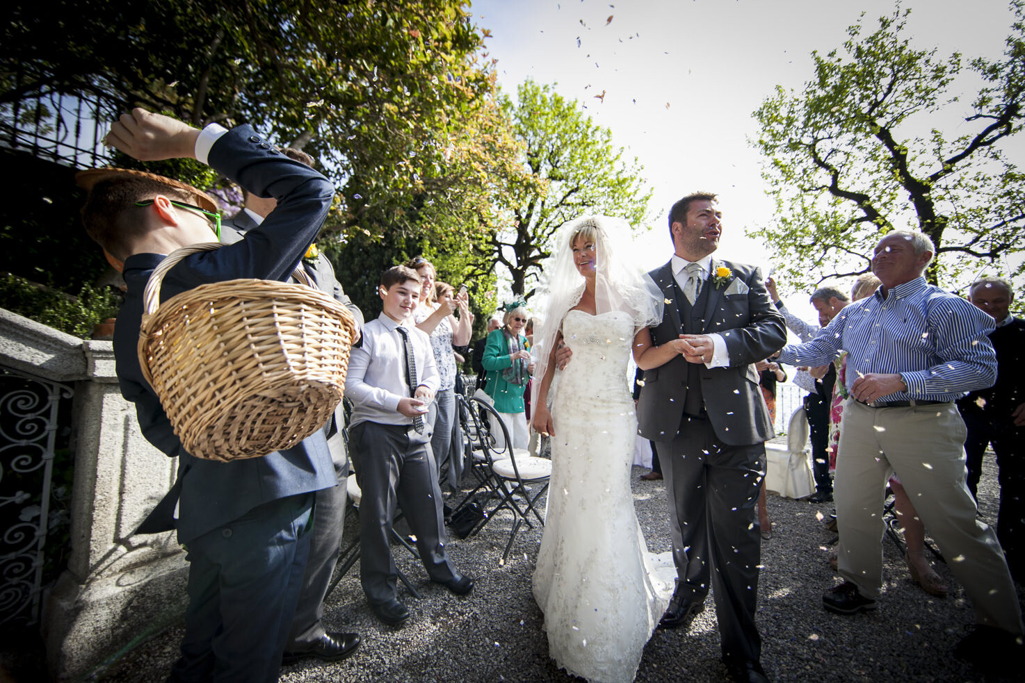 End of ceremony in Varenna, Lake Como