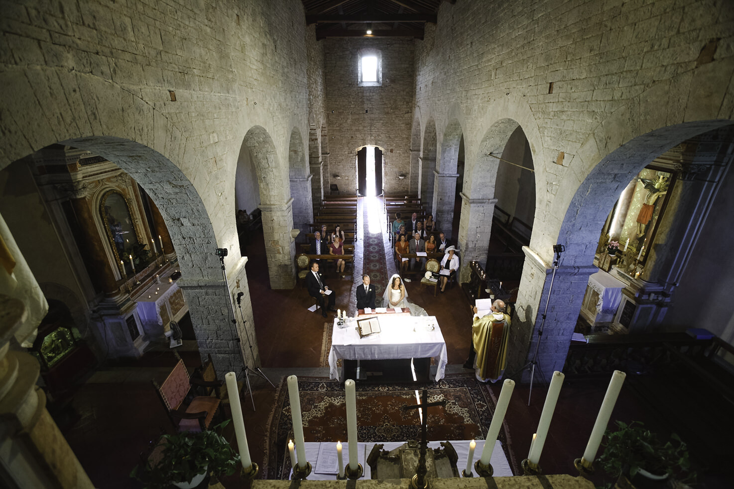 Catholic wedding at Pieve di Spaltenna