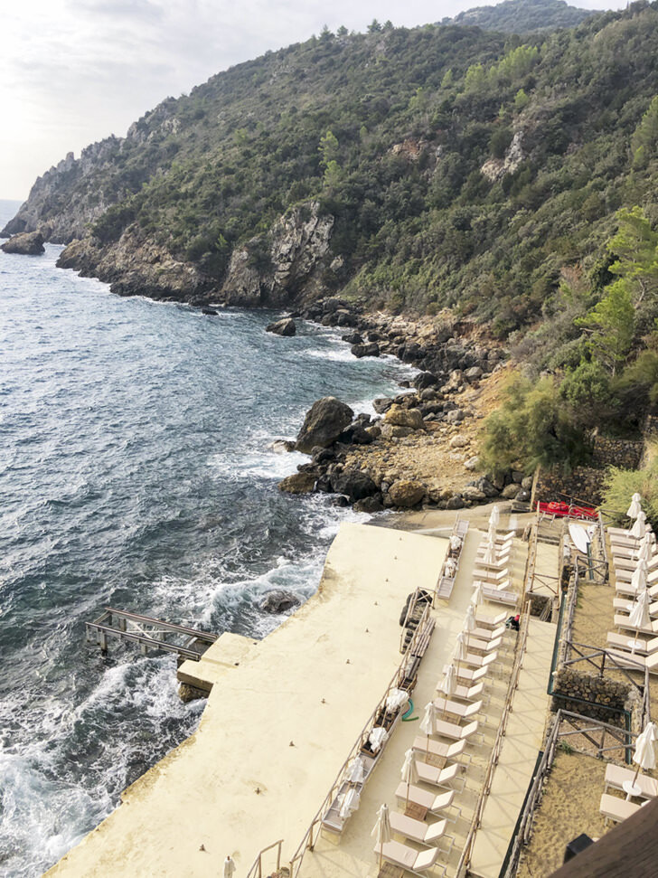 Panoramic view of the beach club