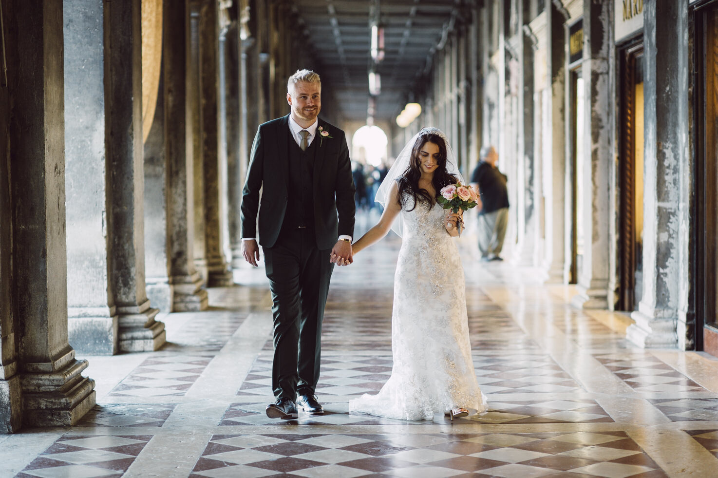 Bridal couple in St. Mark's Square
