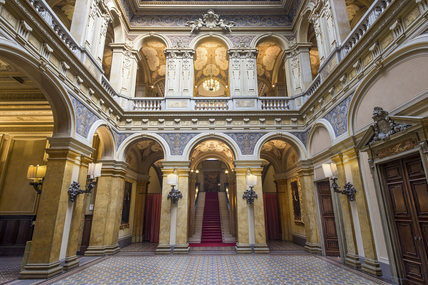 Frescoed interiors of Villa Erba
