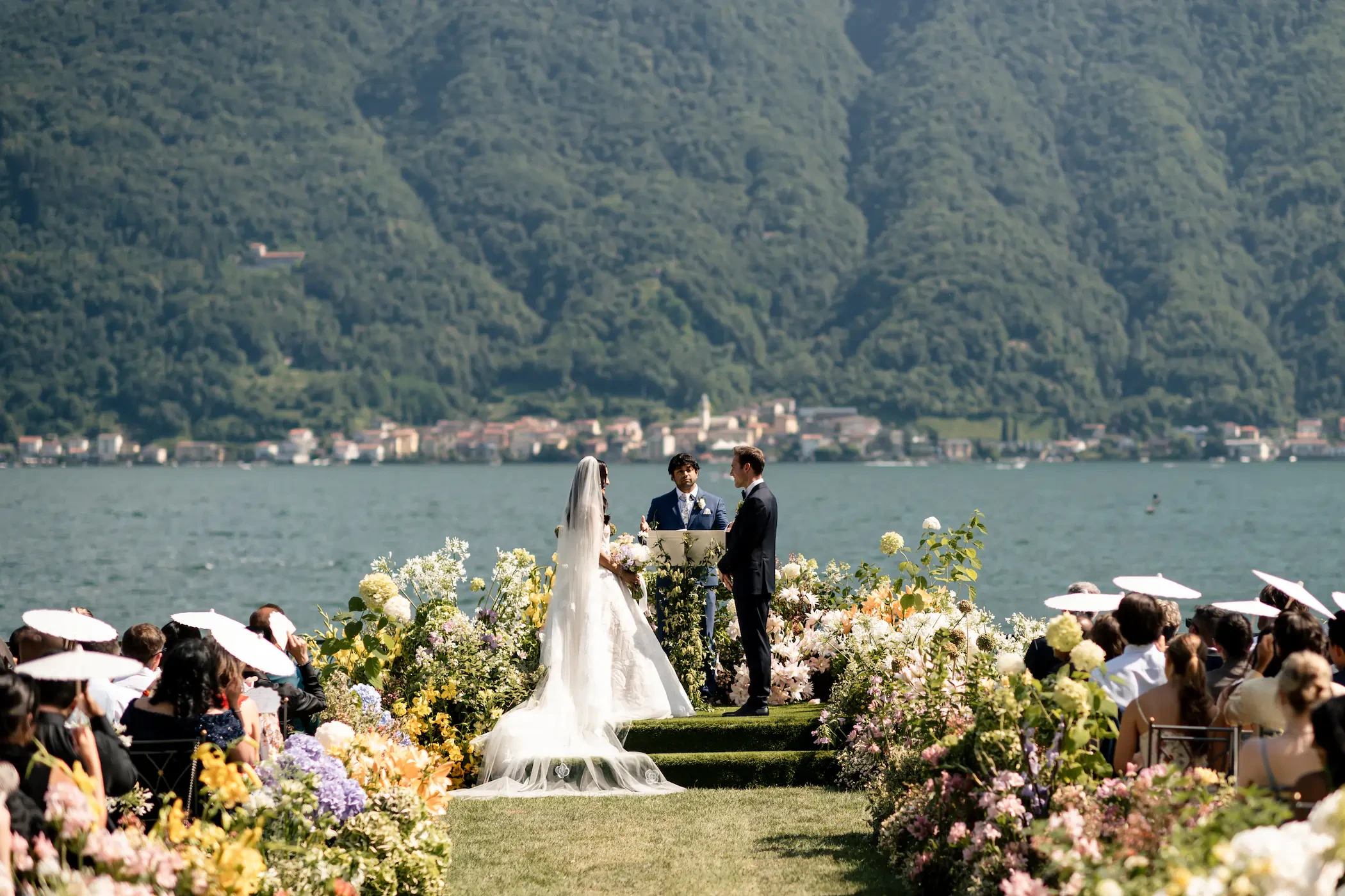Villa Balbiano Lake Como Outdoor Wedding Ceremony Vows