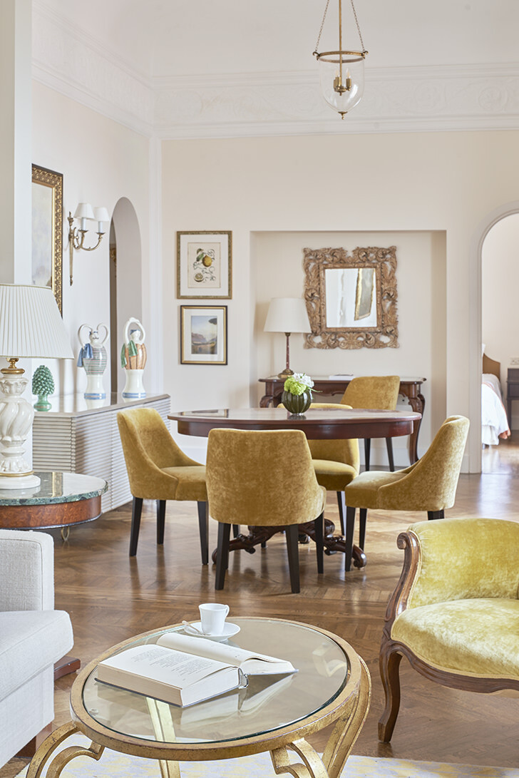 Lounge area of the suite