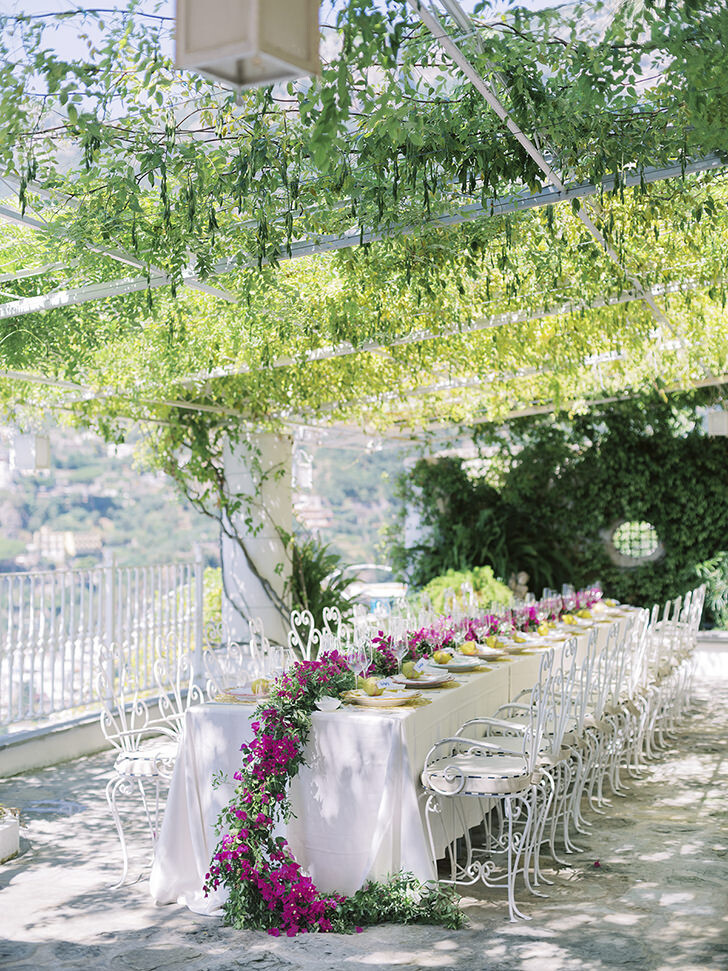 Table setting for bridal shower
