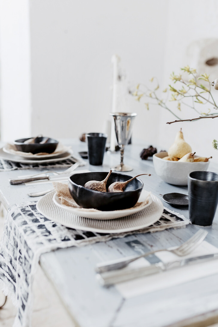Table setting in minimalist style