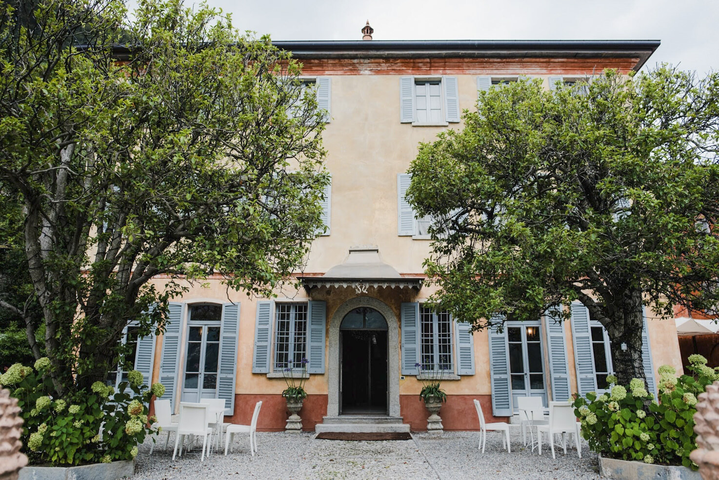 Façade of Villa Regina Teodolinda, Lake Como