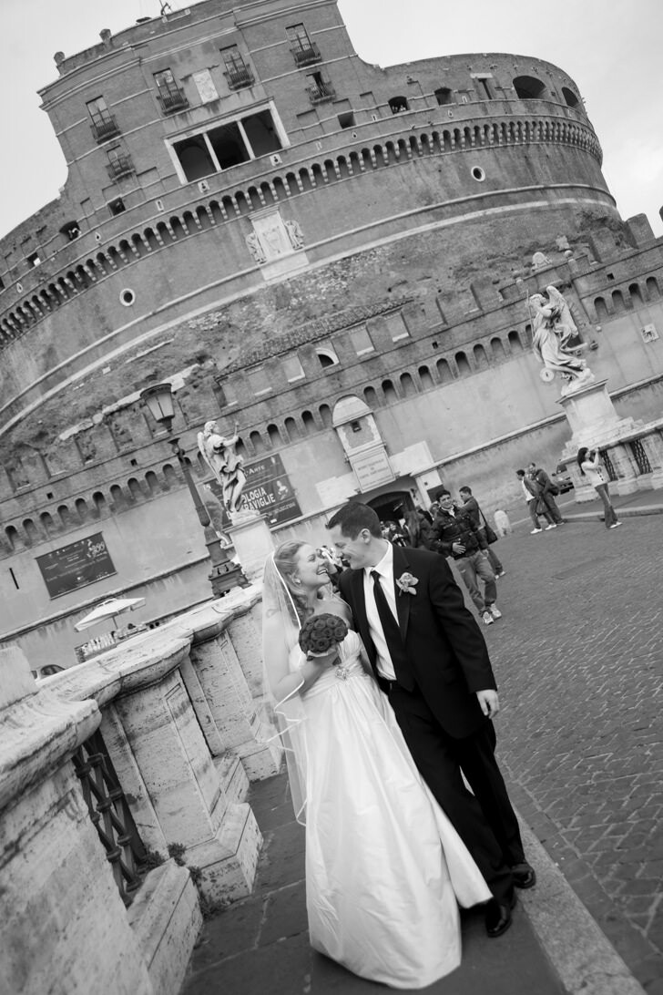 Bridal couple in Rome