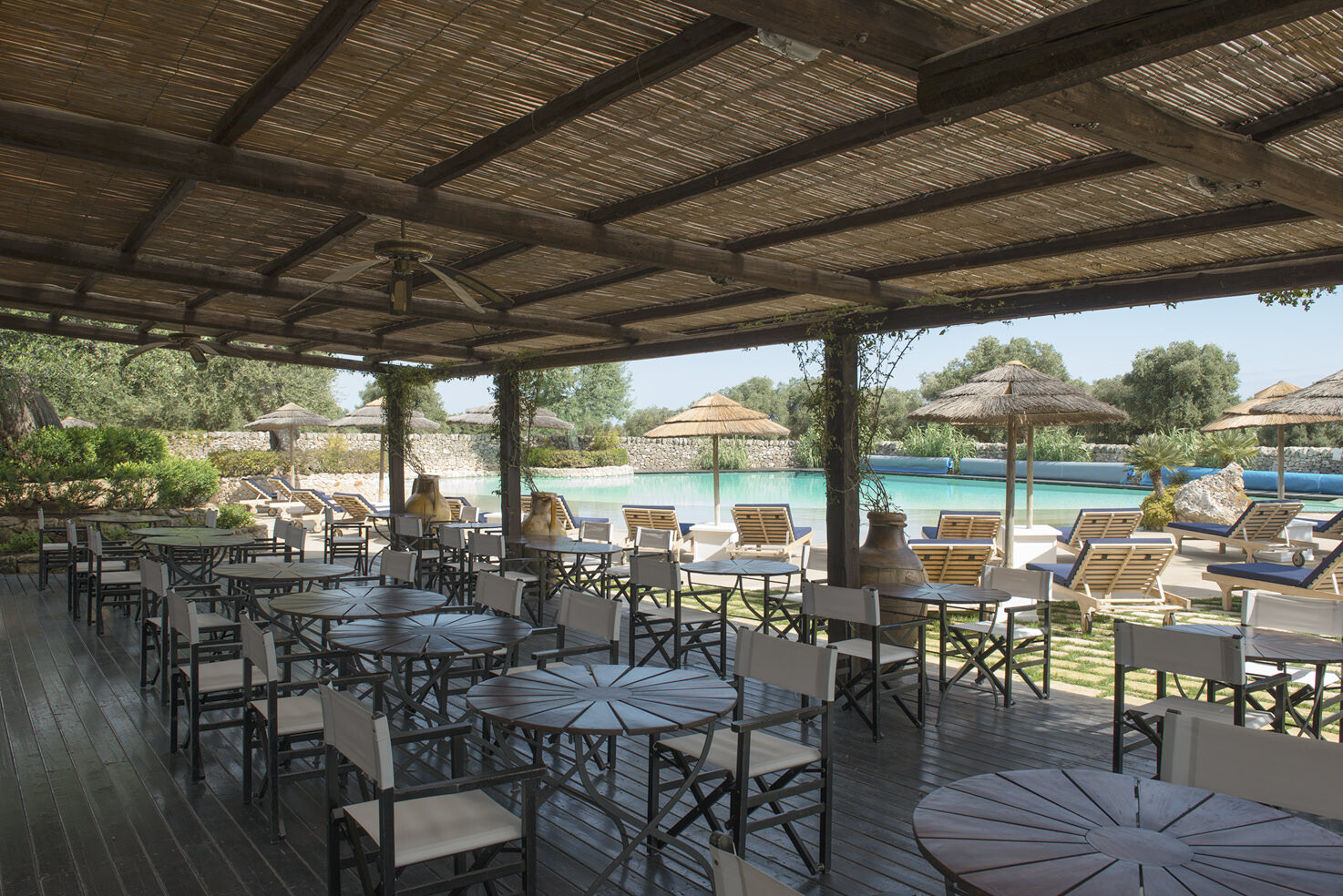 Pool restaurant at Torre Coccaro