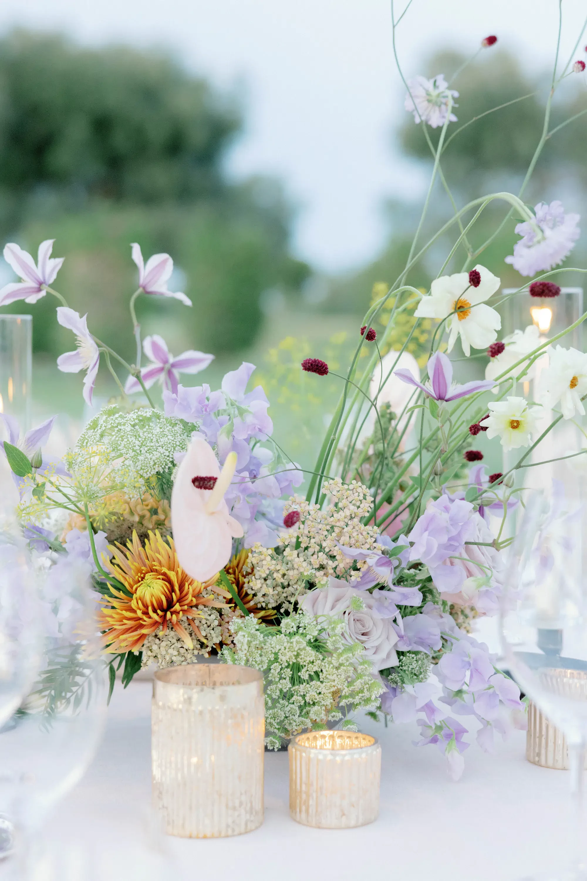 Puglia Masseria Wedding Table Floral Centerpiece