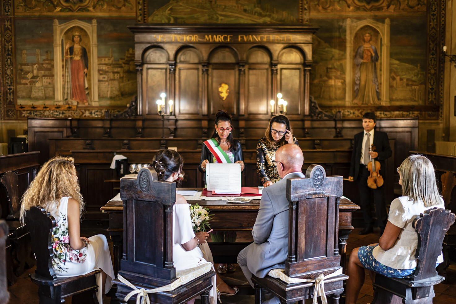 Ceremony in Cortona Town Hall