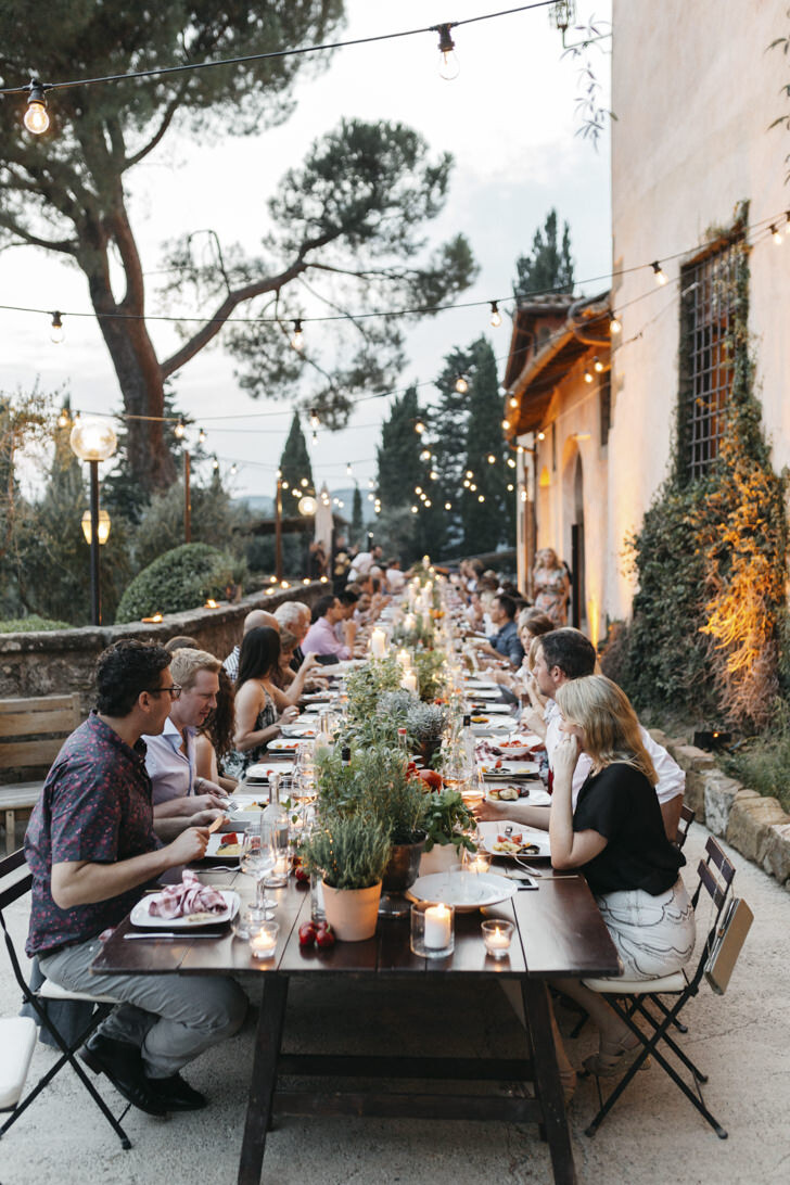 Guests at the welcome dinner
