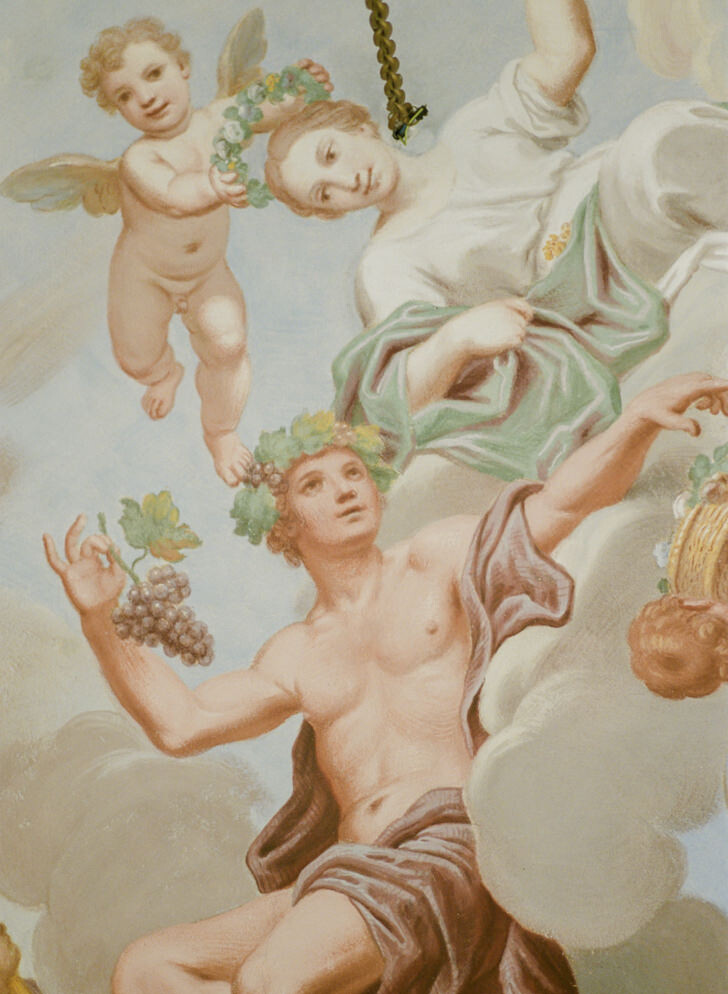 Detail of the frescoes