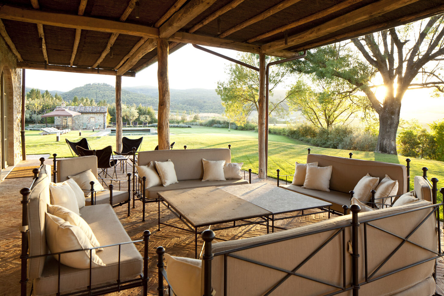 Patio of Castiglion del Bosco
