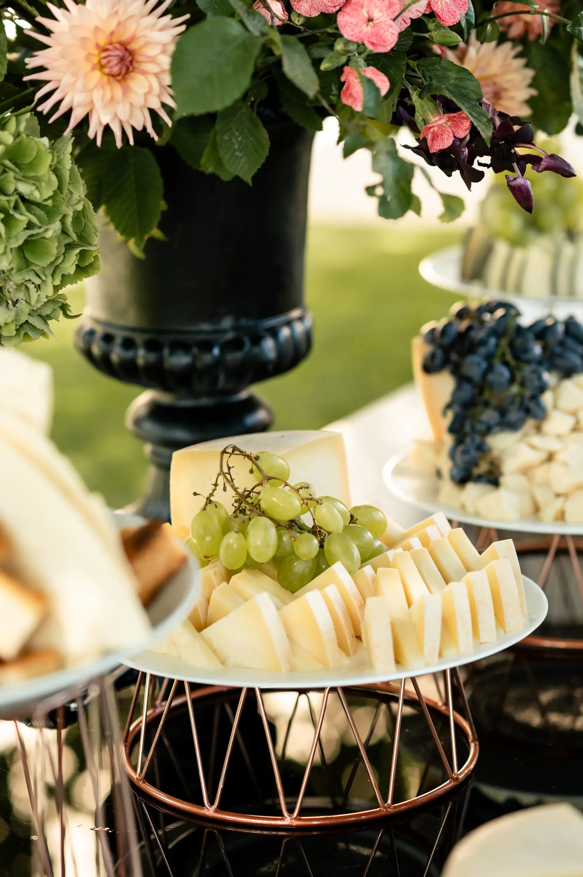 Gourmet Cheese And Fruit Buffet Display Wedding Catering