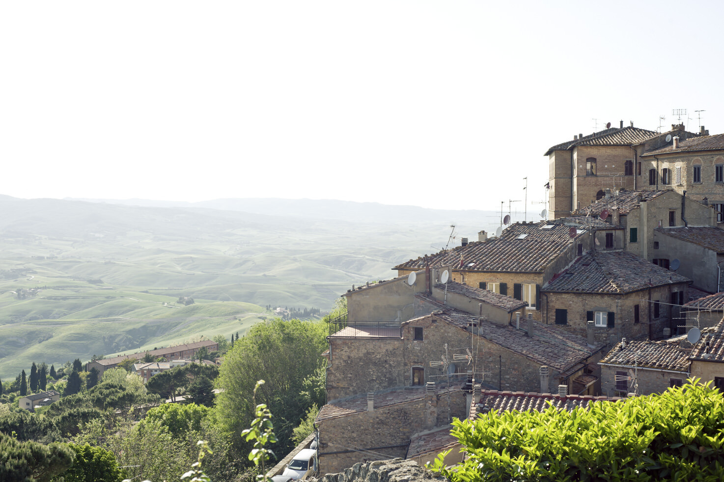 Panorama of the old town of Volterra