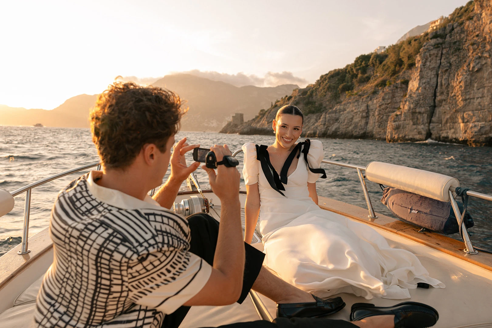 Wedding couple in Praiano on the Amalfi Coast