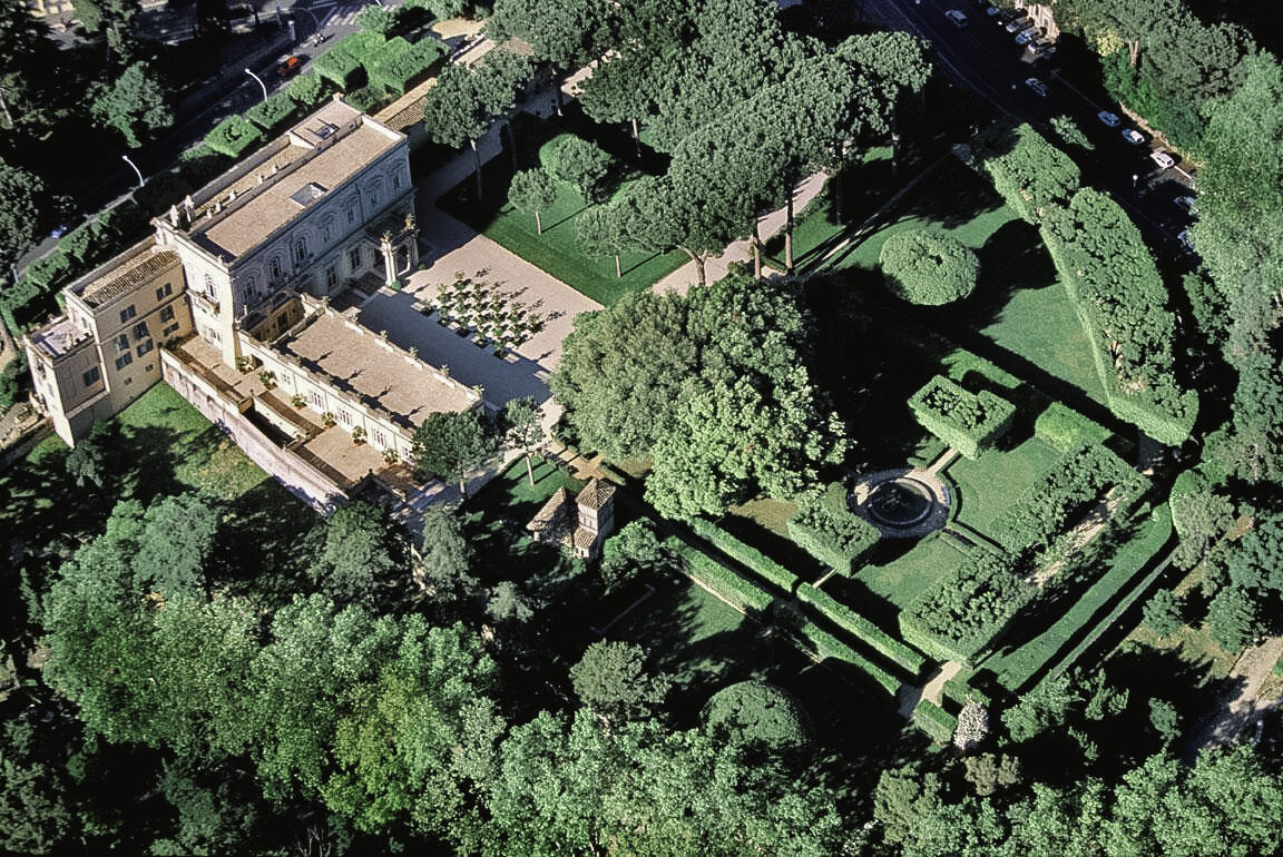Aerial view of Villa Aurelia, Rome
