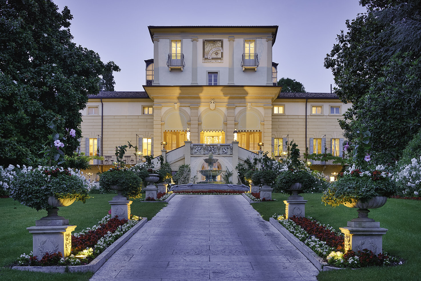 View of the hotel by night
