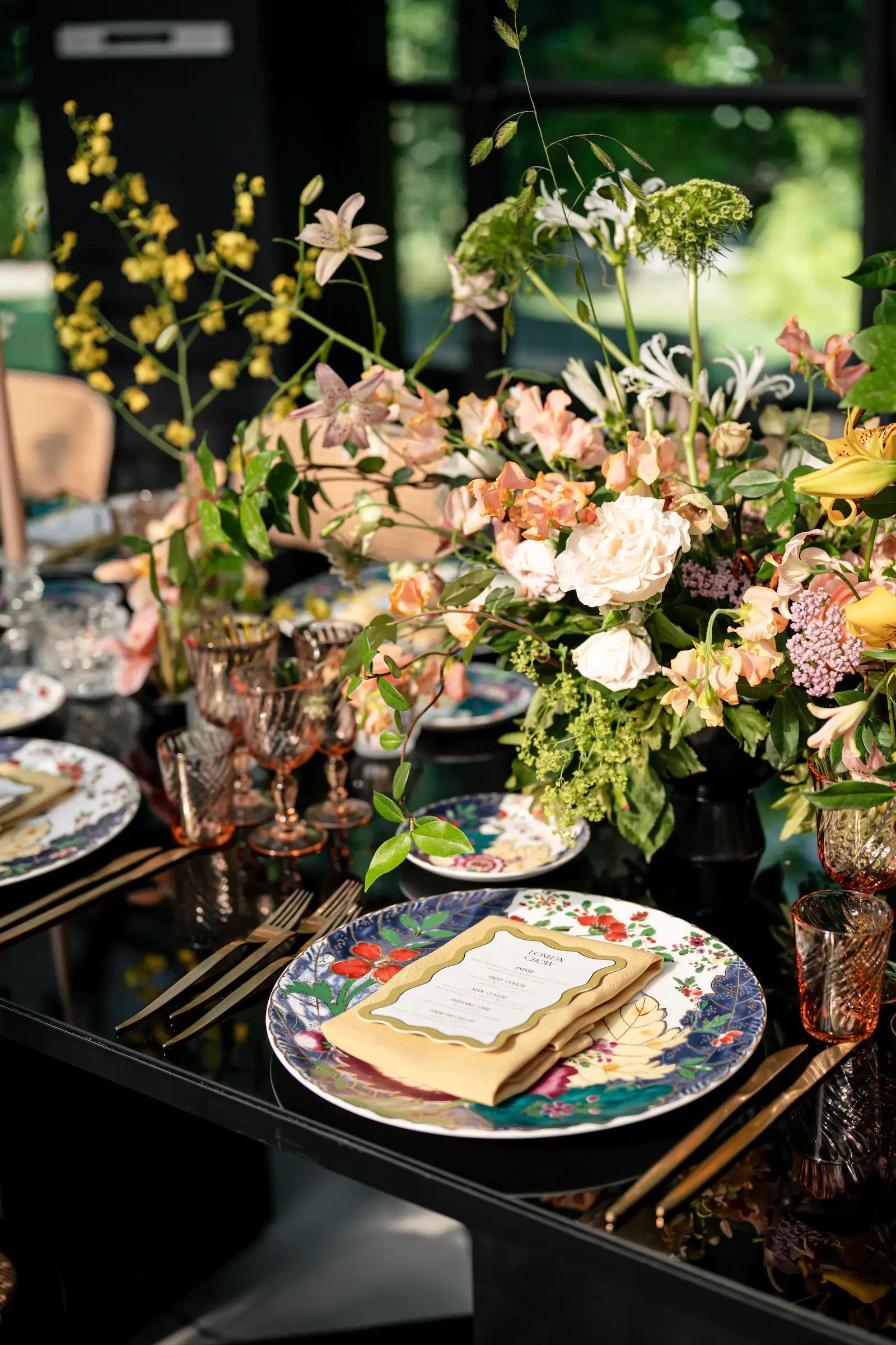 Villa Balbiano Lake Como Wedding Reception Table Setting Decor