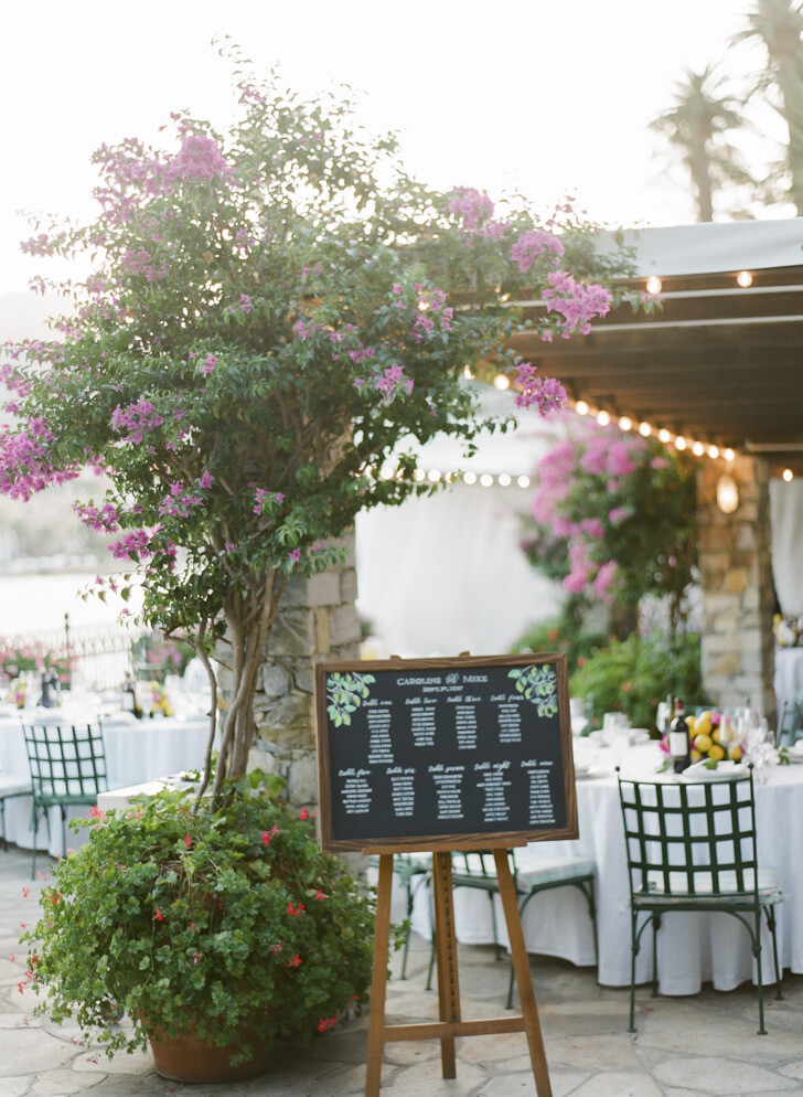 Handmade seating plan