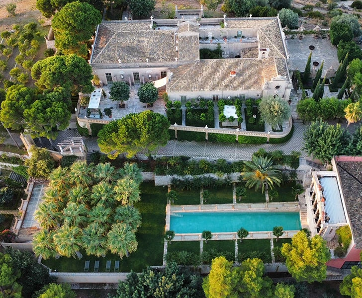 Villa il Palagio aerial view