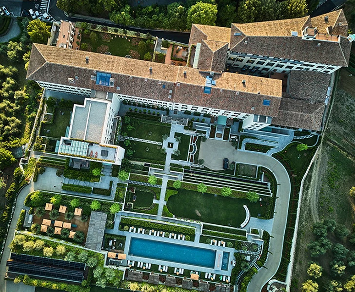 Collegio alla Querce aerial view