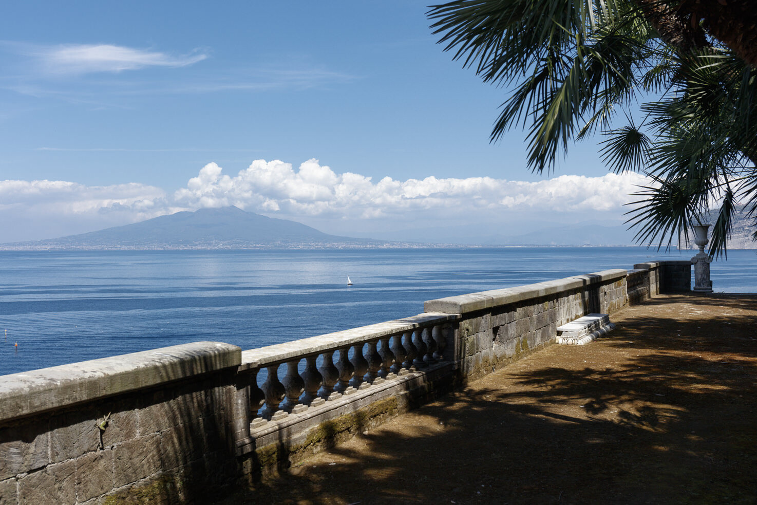 Terrace with view of the Mediterranean and Mt. Vesuvius