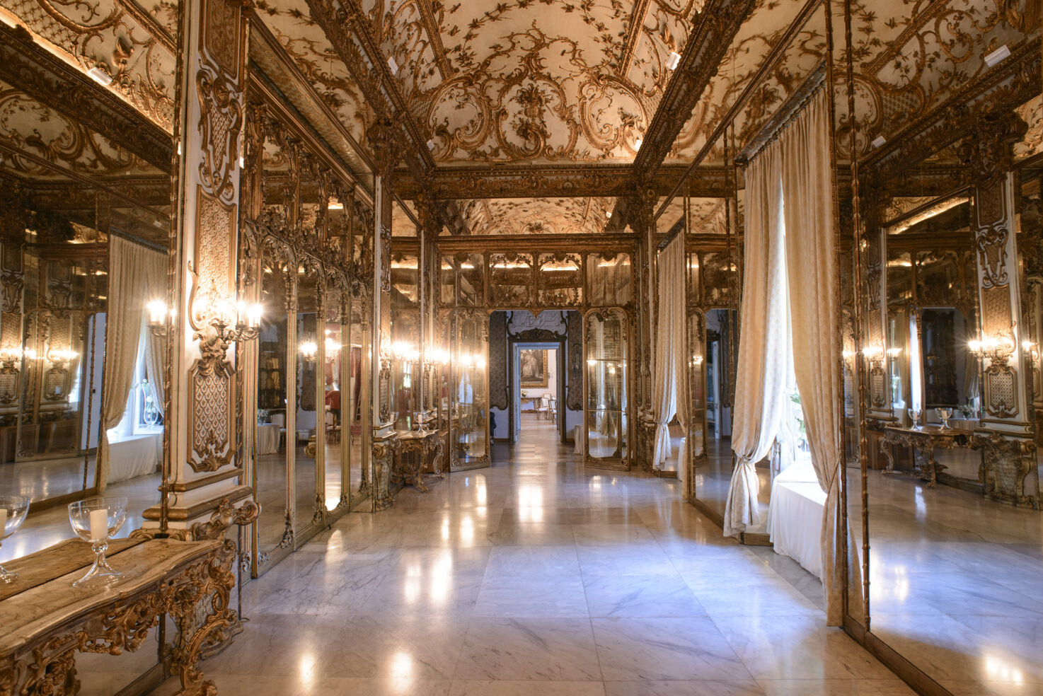Baroque interior of Palazzo Brancaccio