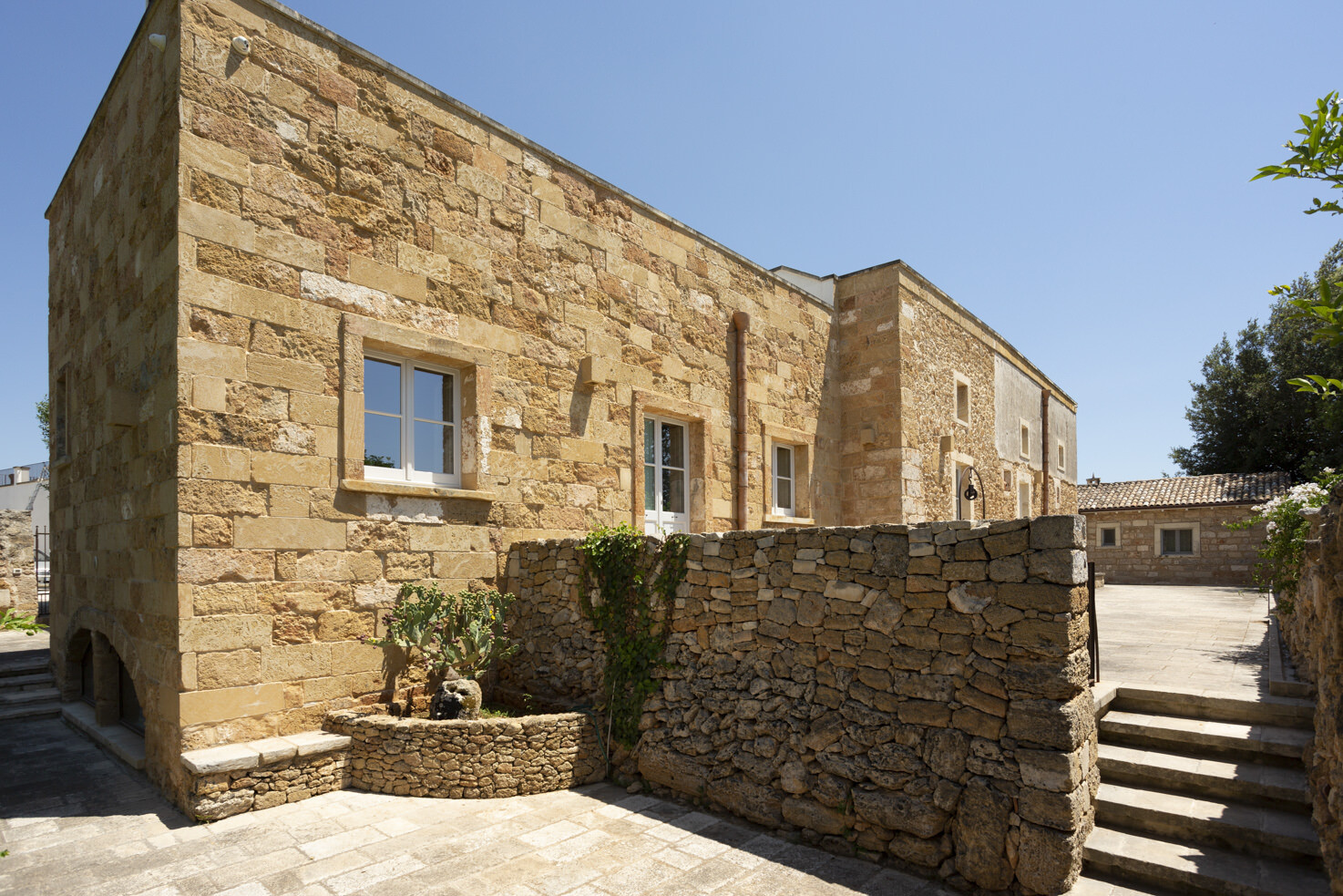 Façade of Masseria Borgo Mortella