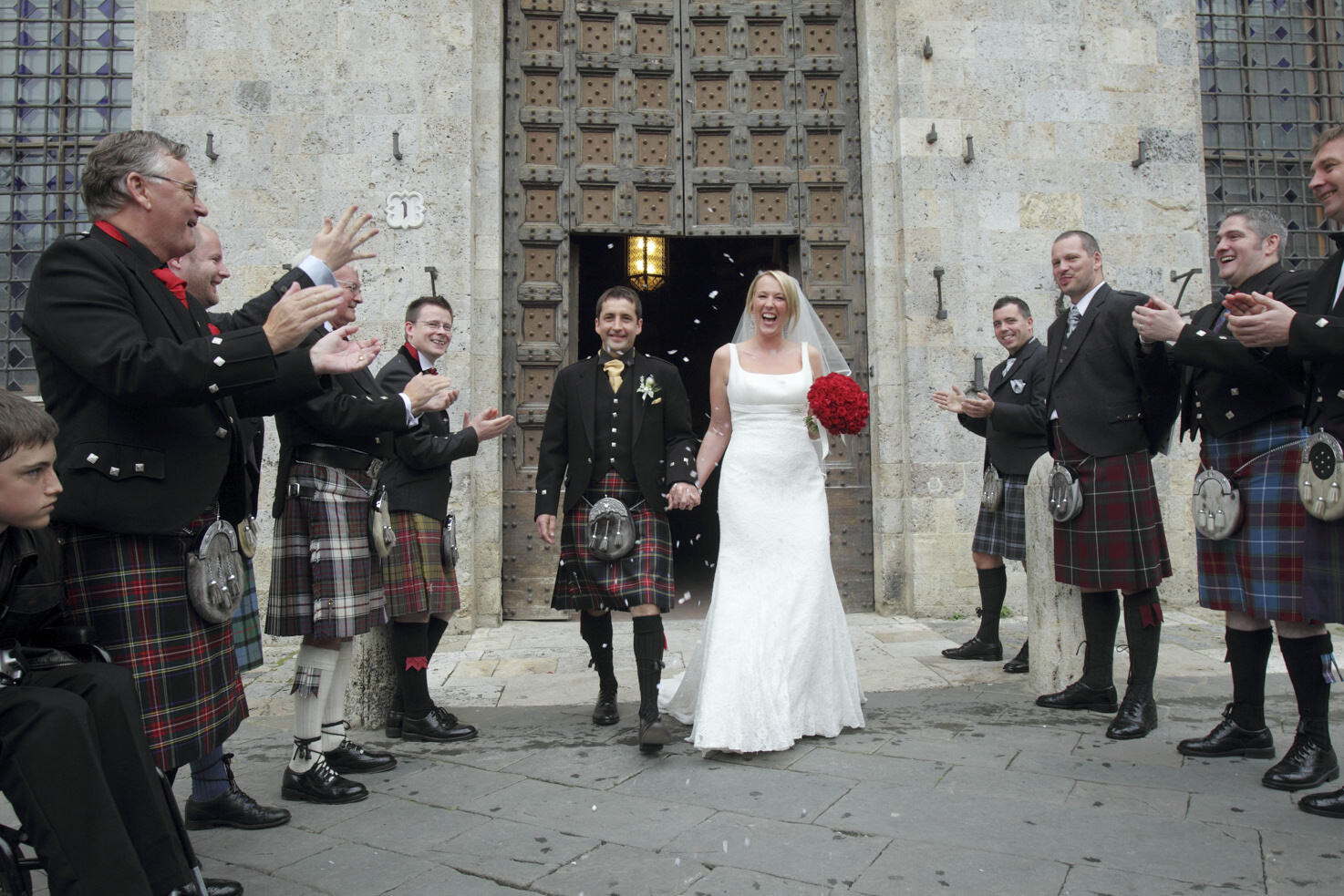 End of civil ceremony in Siena
