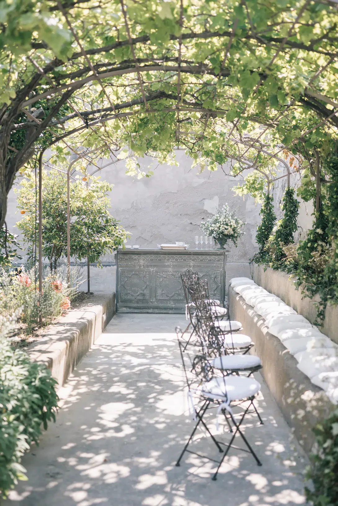Altar for wedding ceremony in Capri