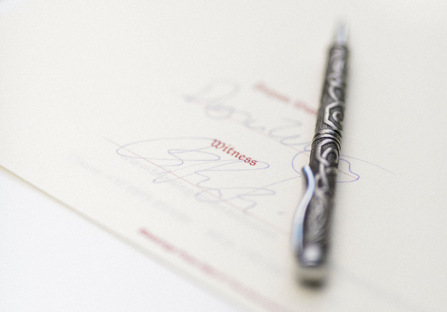 Signing of legal documents for wedding in Italy