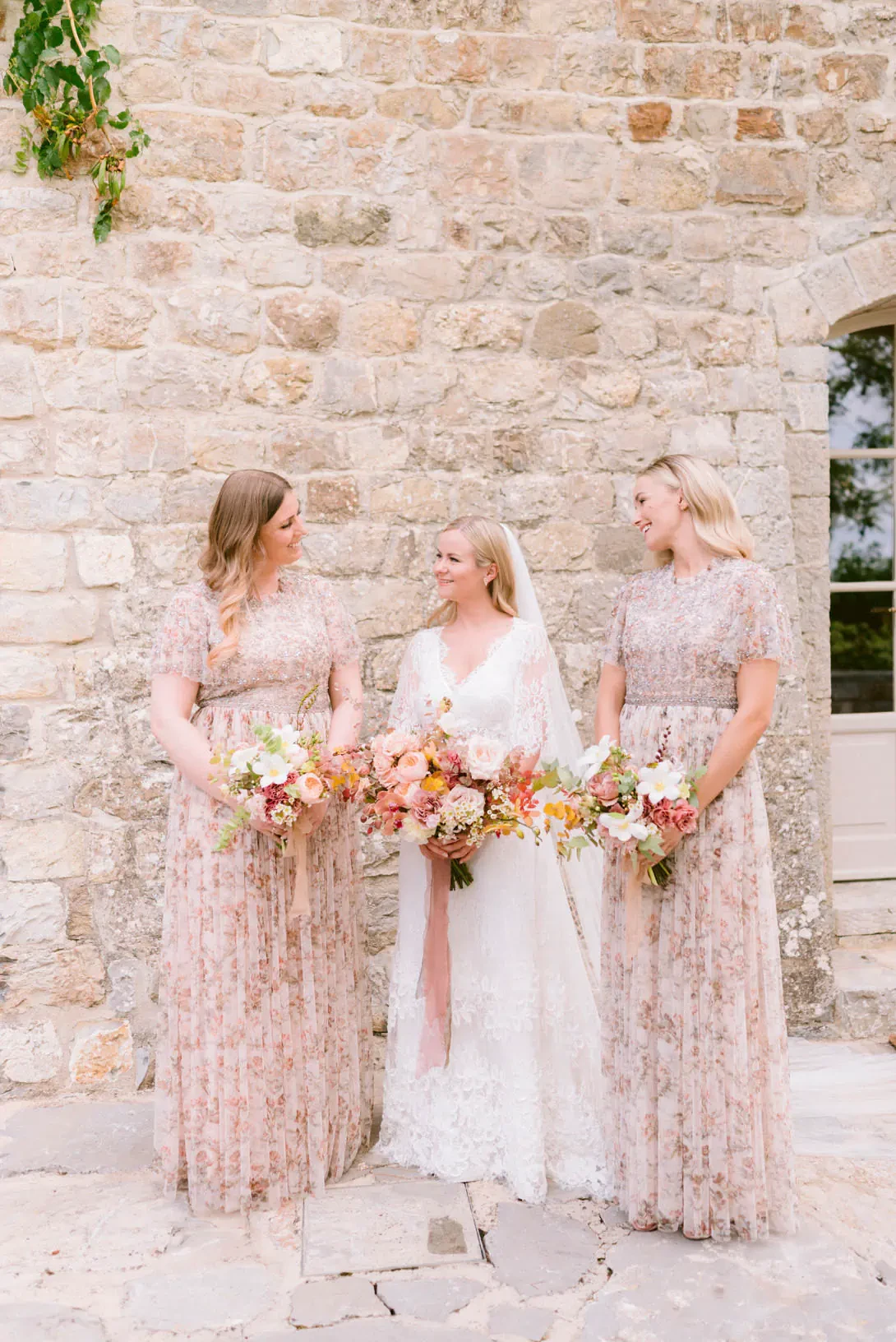 Bride and bridesmaids