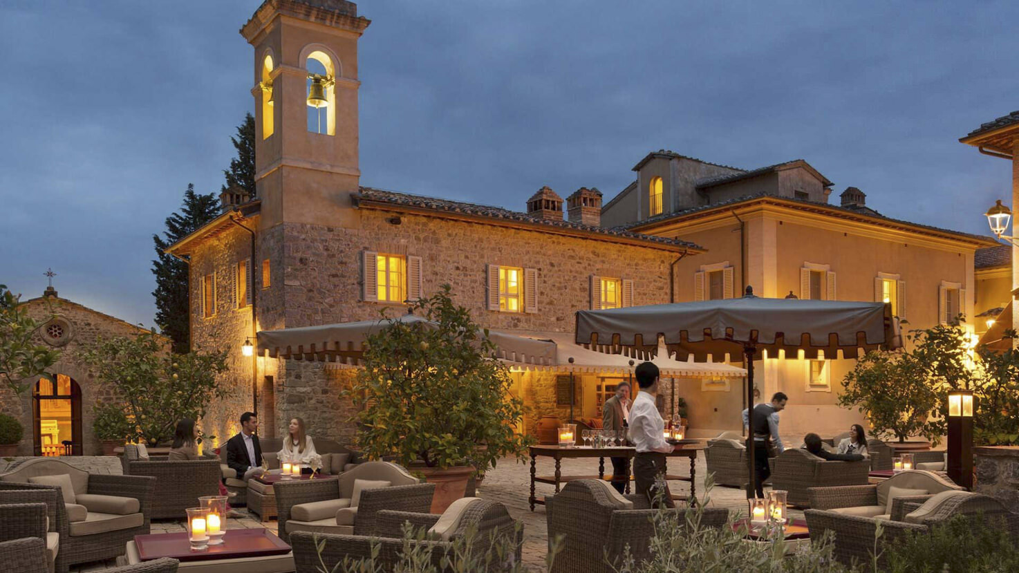 Borgo of Castiglion del Bosco by night