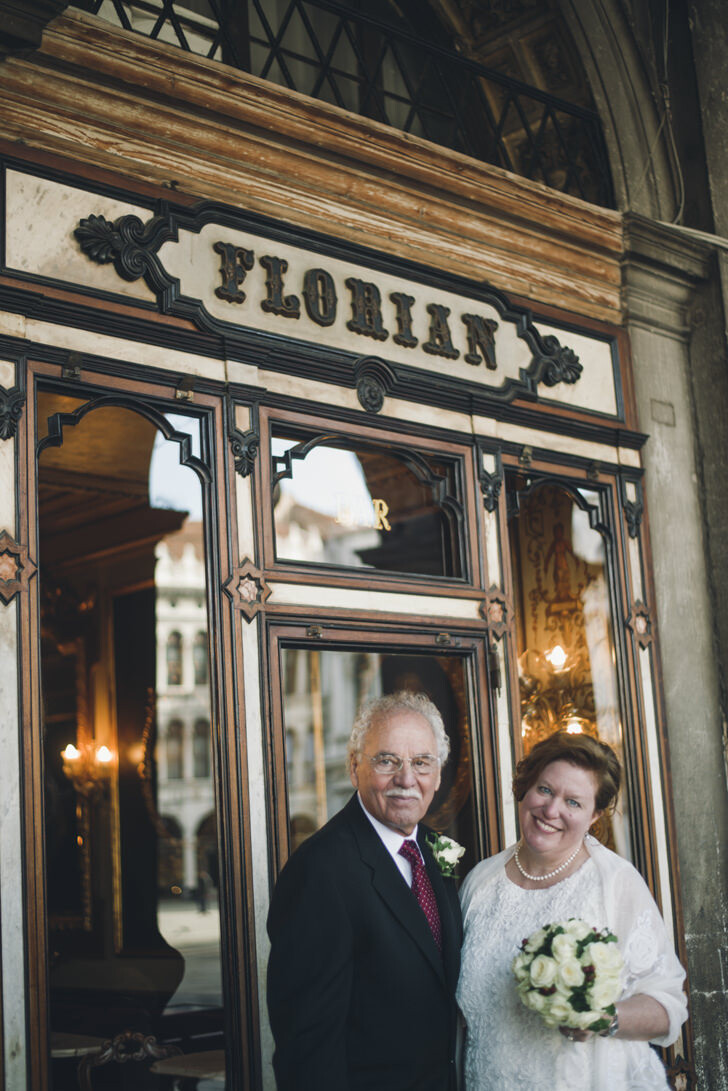 Bride and Groom at Caffè Florian