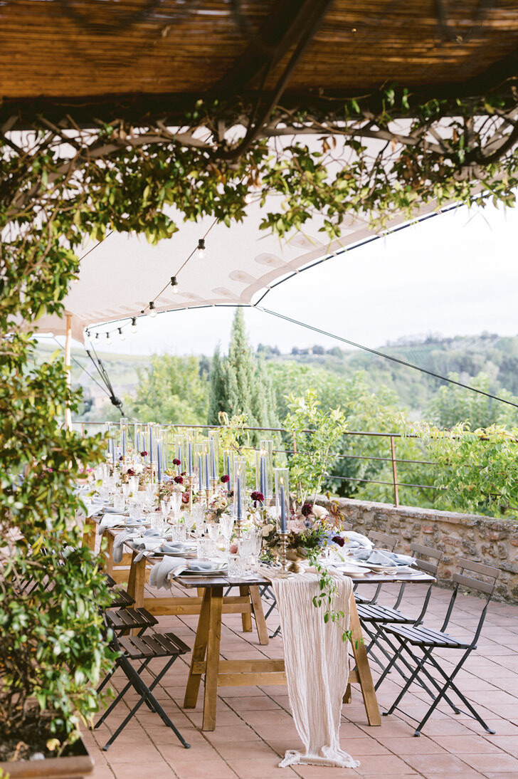 Banquet table at Borgo Petrognano