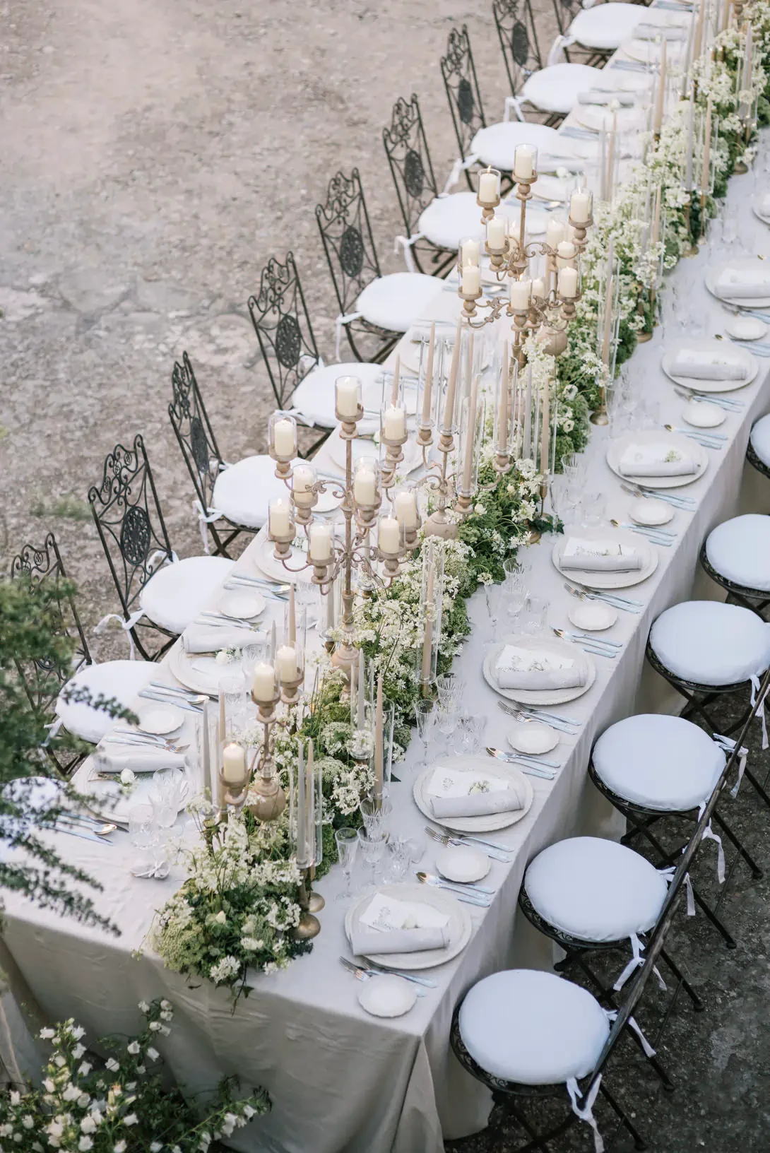 Long table for wedding reception