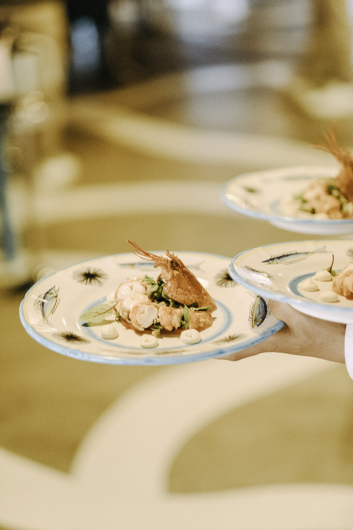 Main course with lobster