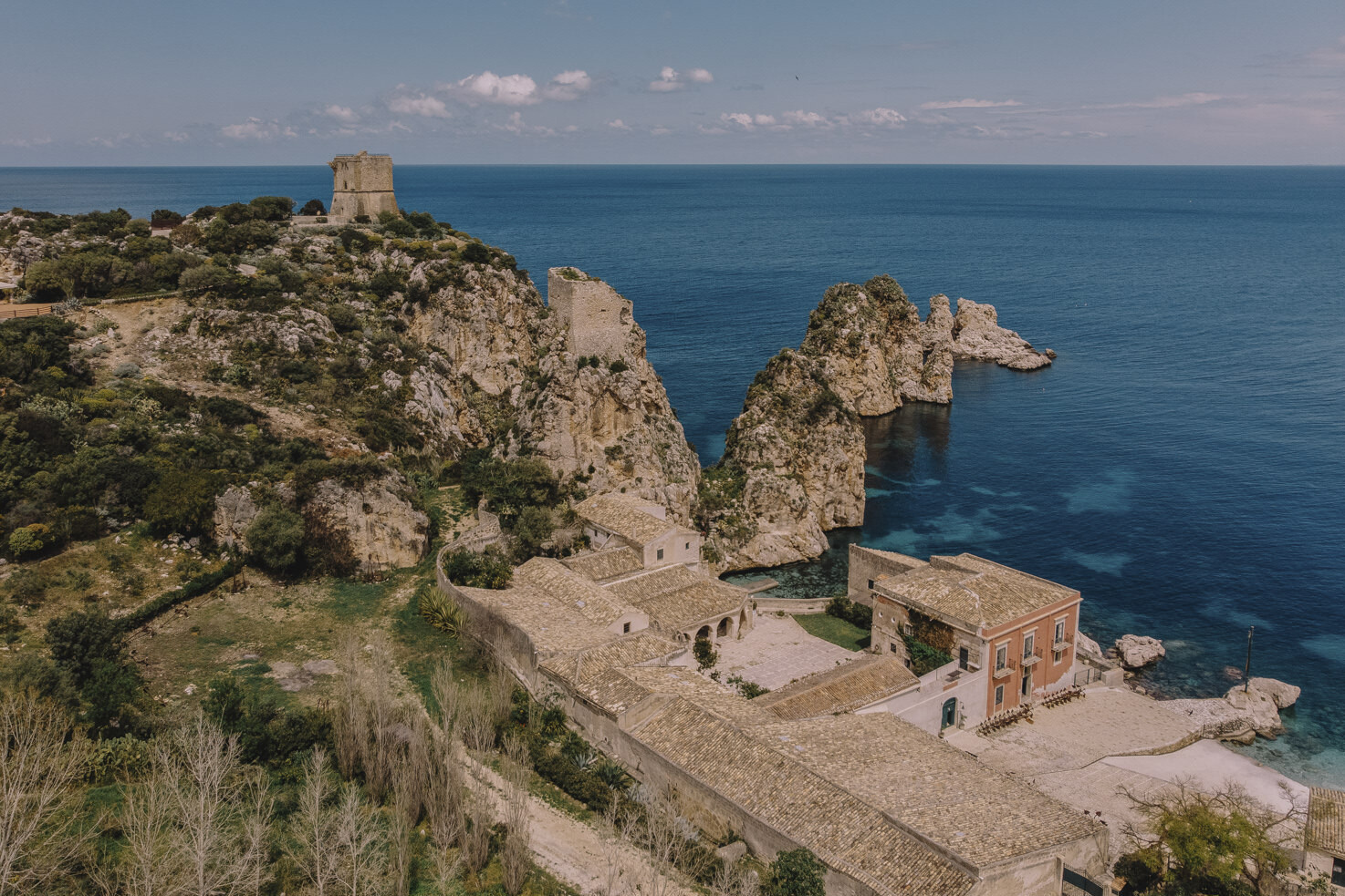 Panoramic view of Tonnara di Scopello