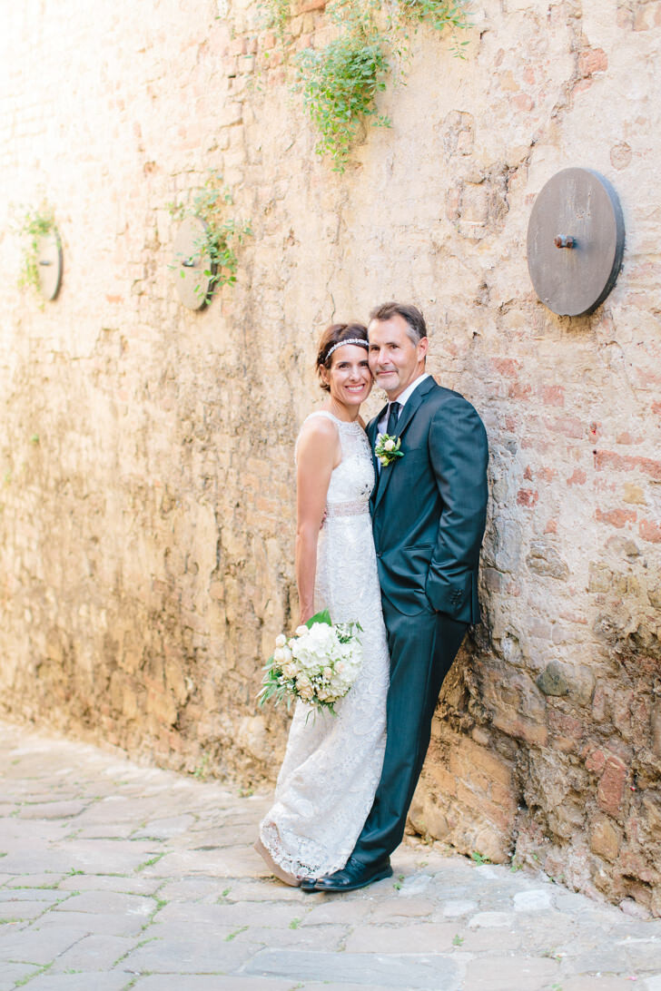 Bridal couple in the old city centre