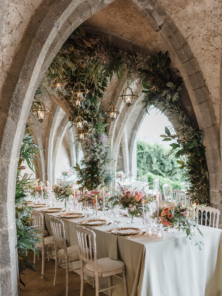 Reception in the crypt of Villa Cimbrone