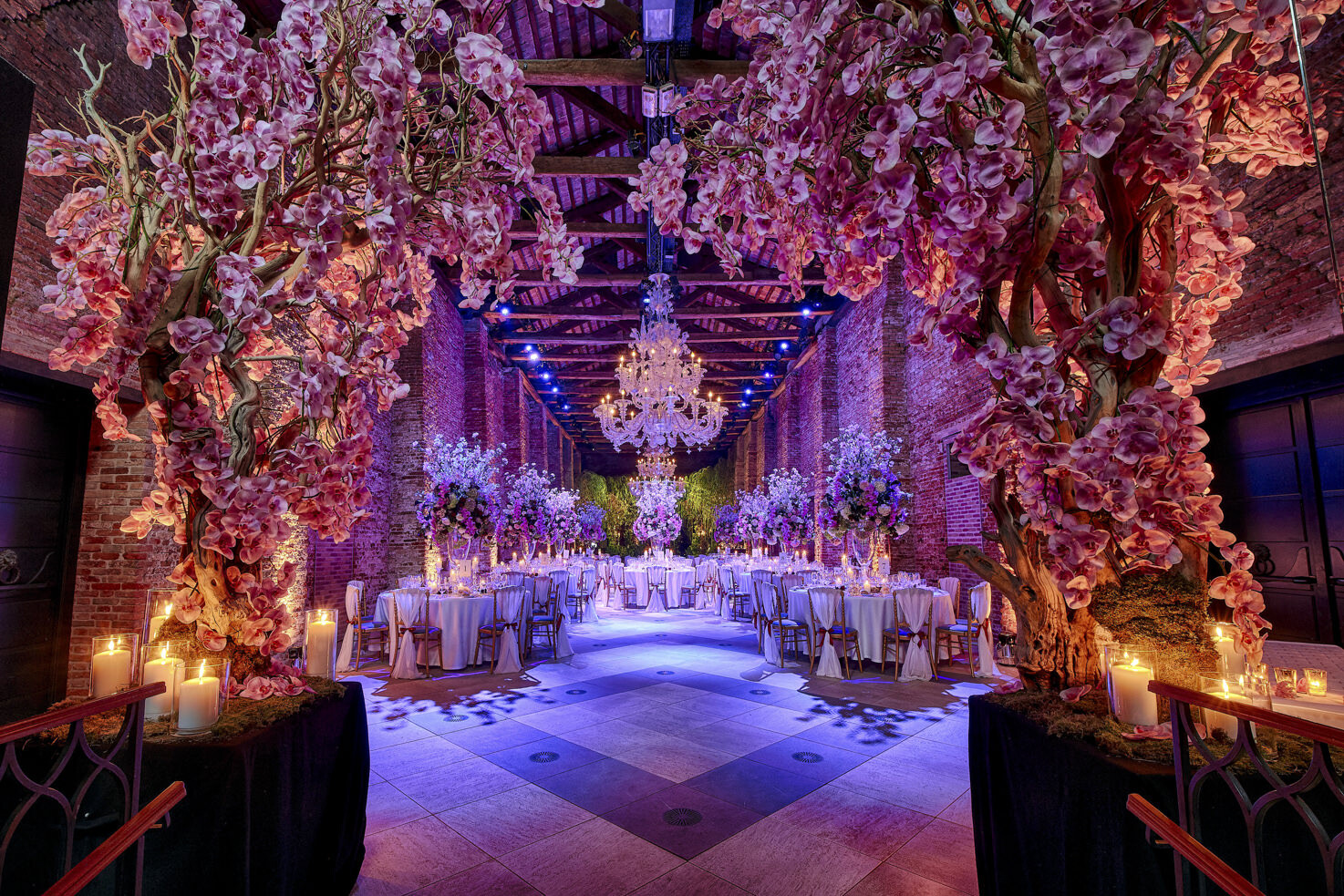 Flower decorations for wedding reception