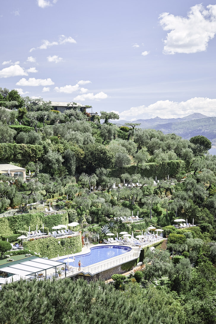 Aerial view of the infinity pool