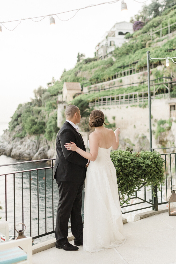 Bridal couple in Amalfi